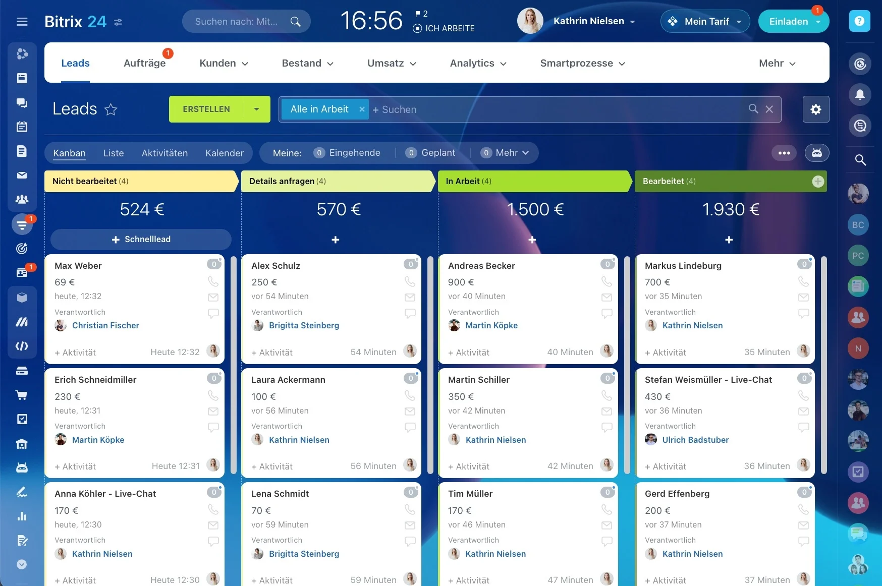 Bitrix24 CRM für Finanzberater